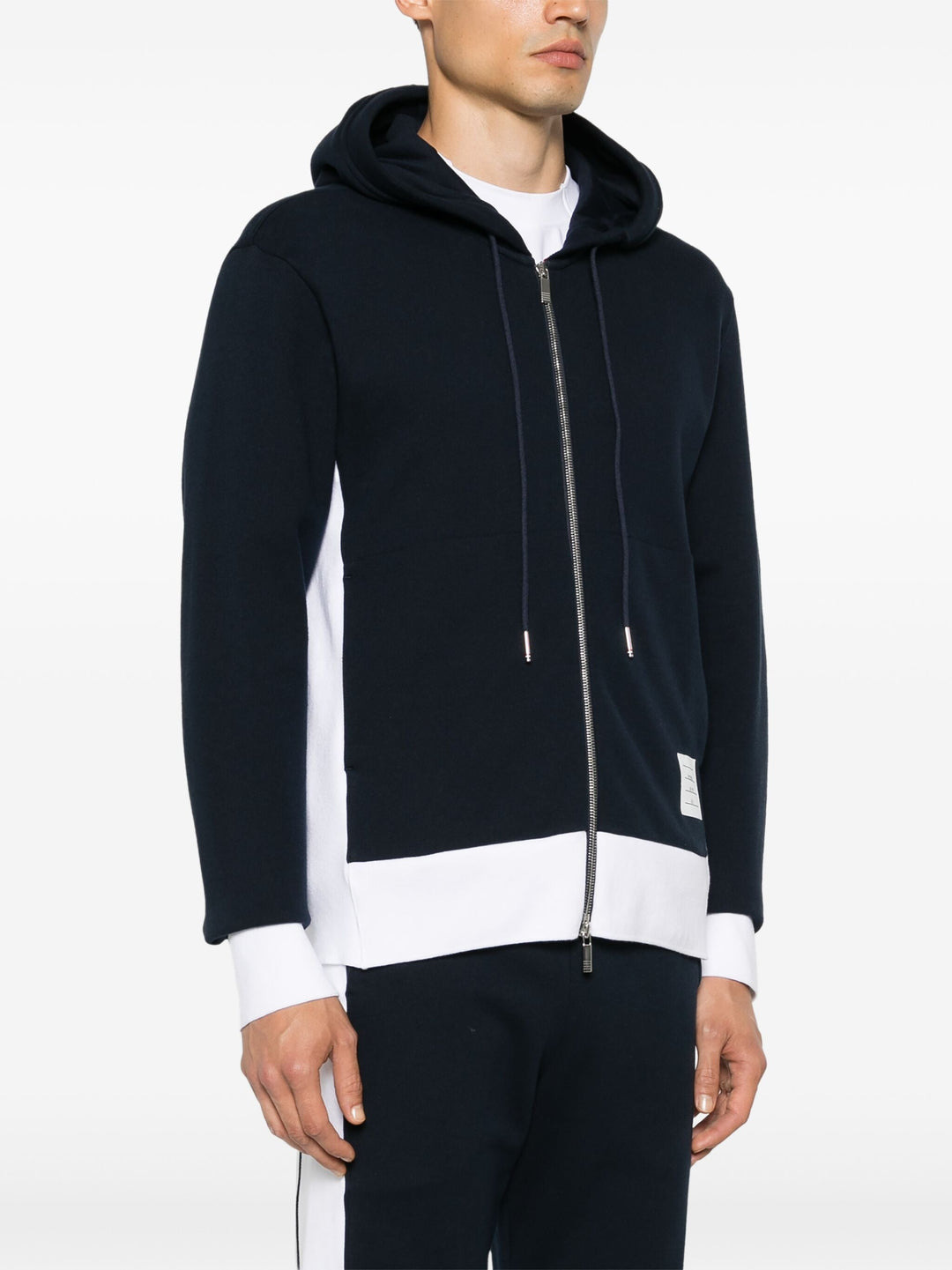 Classic 4-Bar Jersey Zip Up Hoodie - 3