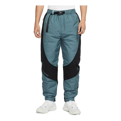 Air Jordan Logo Pattern Woven Casual Sports Pants 'Blue Black' DC9659-387 - 1