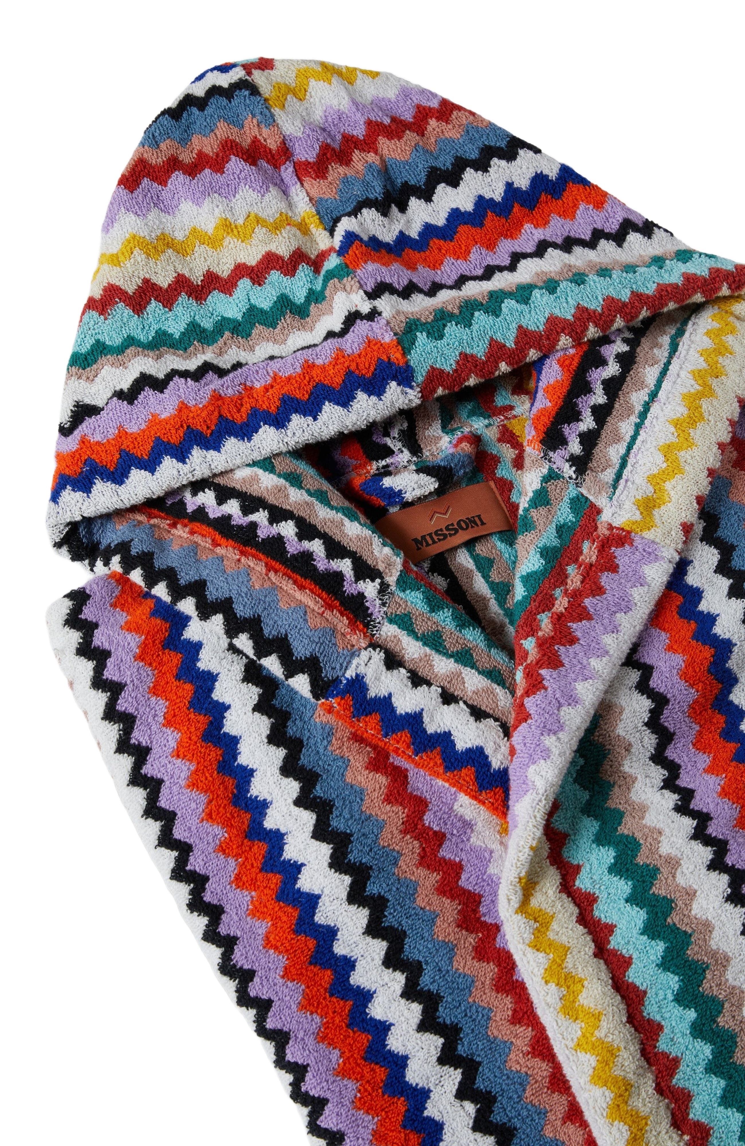 Missoni Home Riverbero Bathrobe In Cotton Terry With Zigzag Pattern in Multicoloured at Nordstrom - 3
