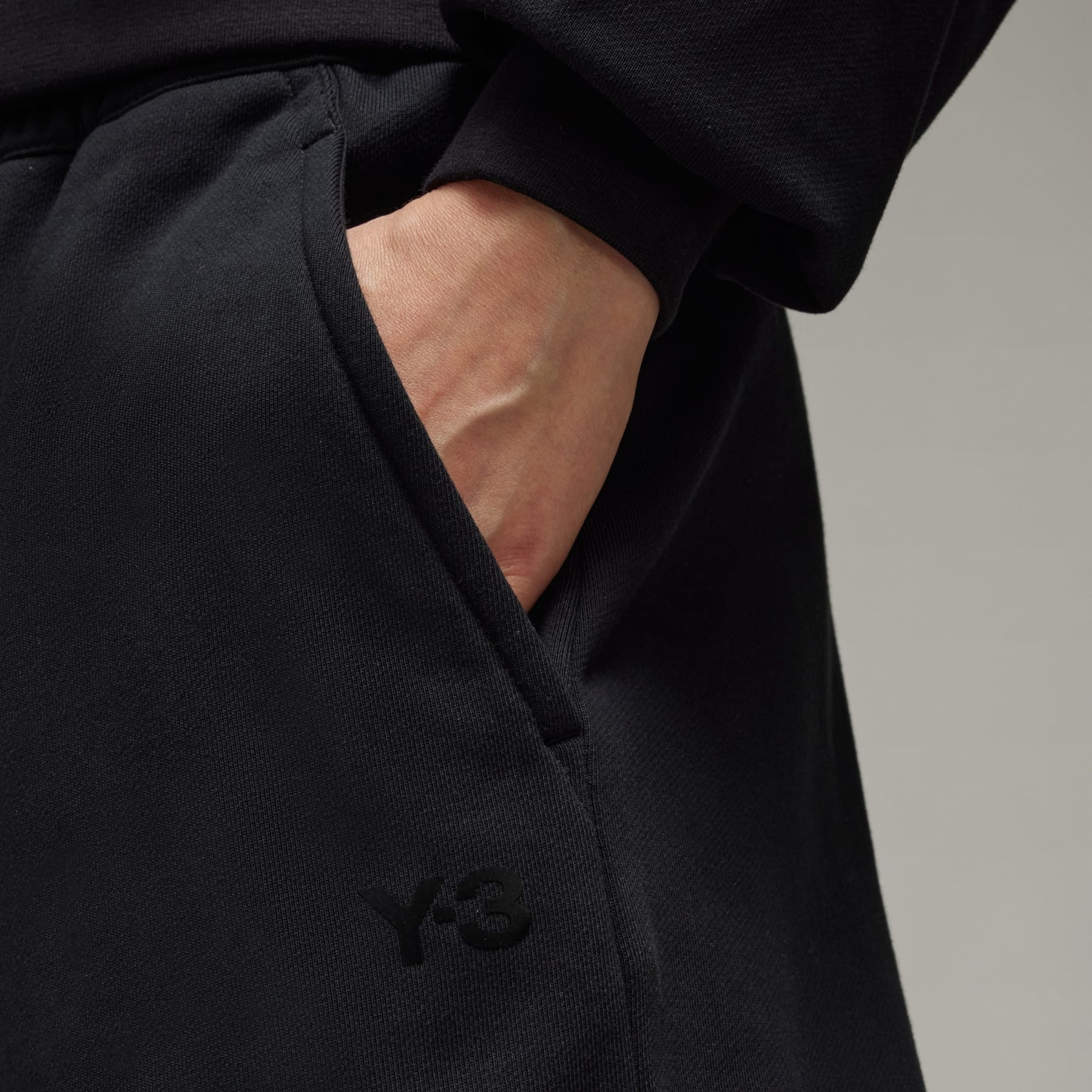 Y-3 French Terry Wide Leg Pants - 6