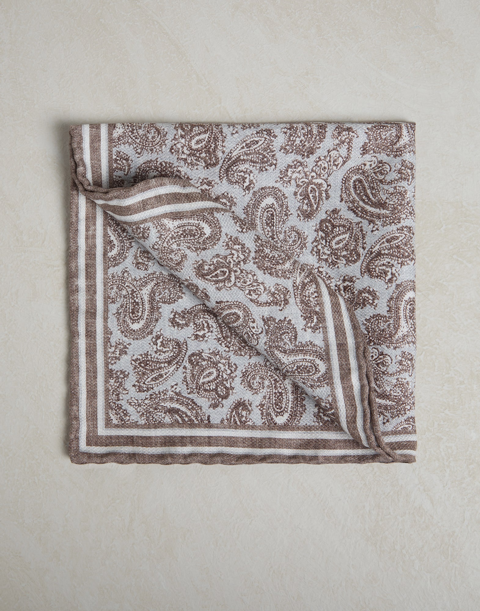 Silk paisley pocket square - 1