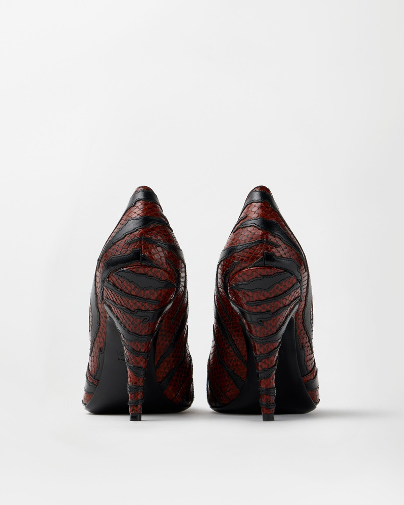 Tigre Python-Effect Leather Pumps 105 mm 4