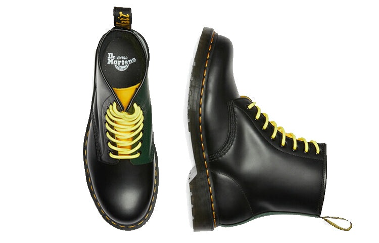 Dr. Martens 1460 Contrast Smooth Leather Lace Up Boots 'Black' 27287001 - 4
