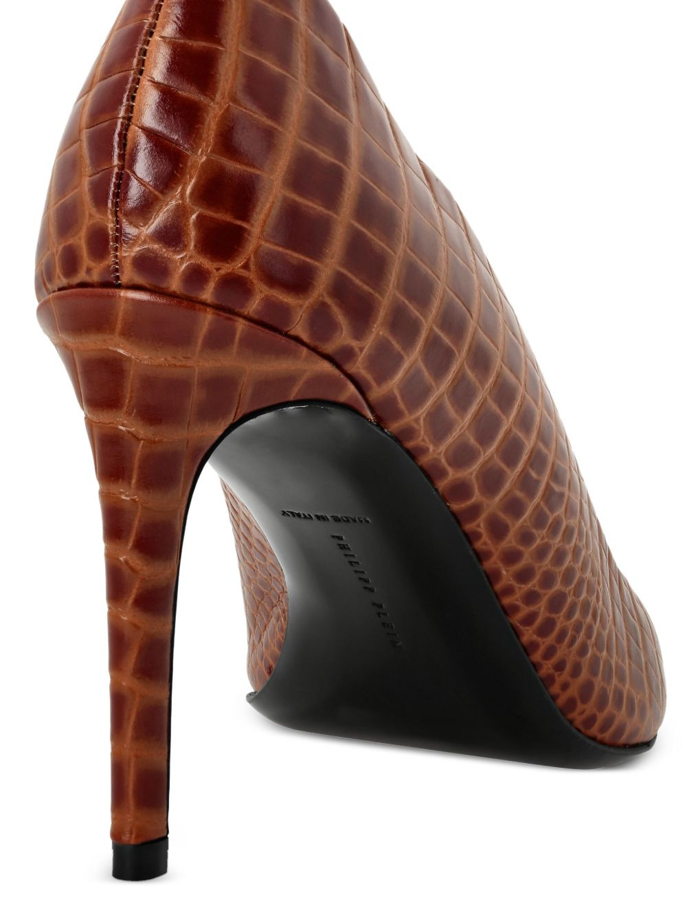 90mm crocodile-embossed pumps - 3