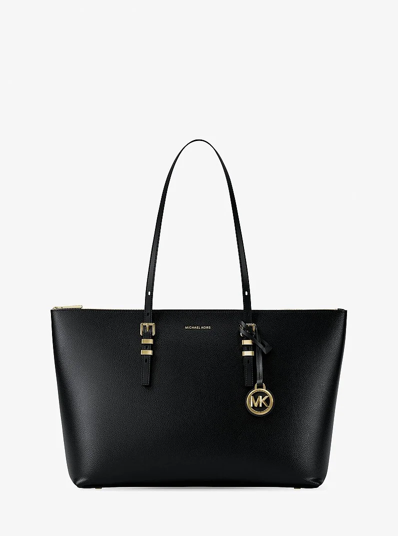 Quinn Large Pebbled Leather Tote Bag - 1