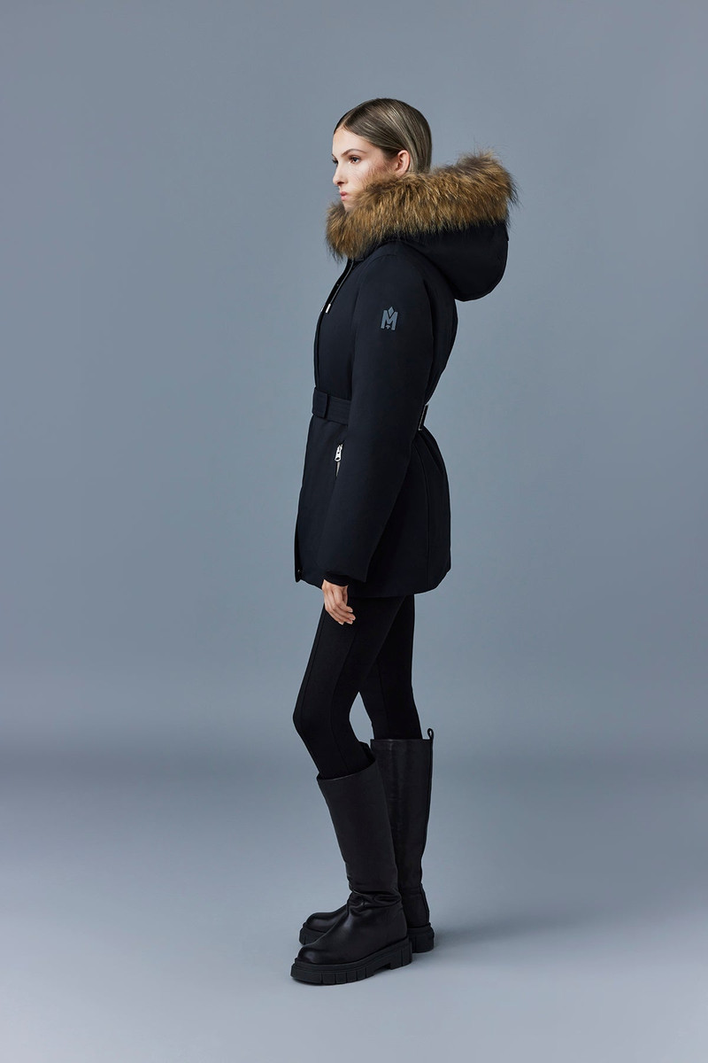 JENI-FZ 2-in-1 Down parka with removable bib & fur trim 3