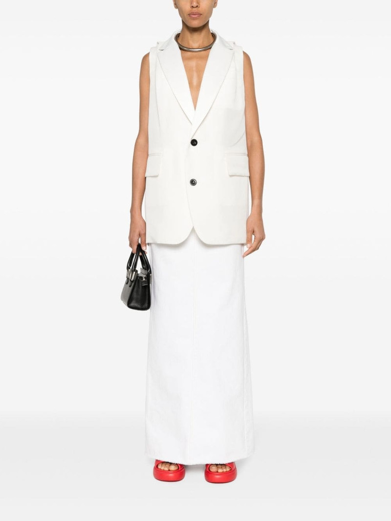 sacai pleat-detailing waistcoat outlook