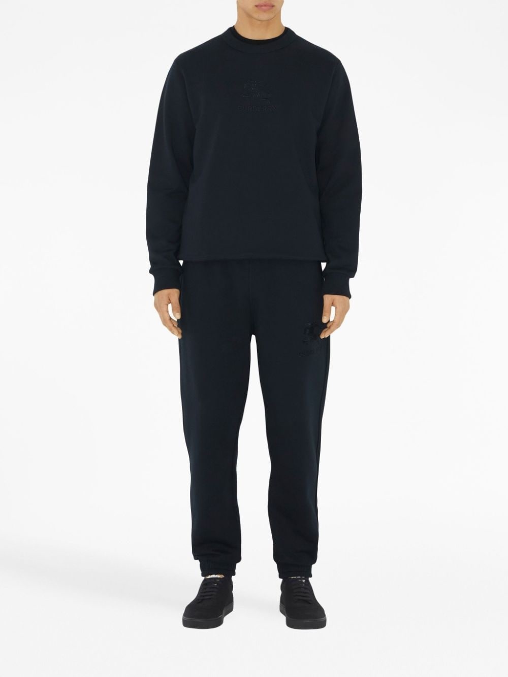 EKD-embroidered cotton track pants - 2