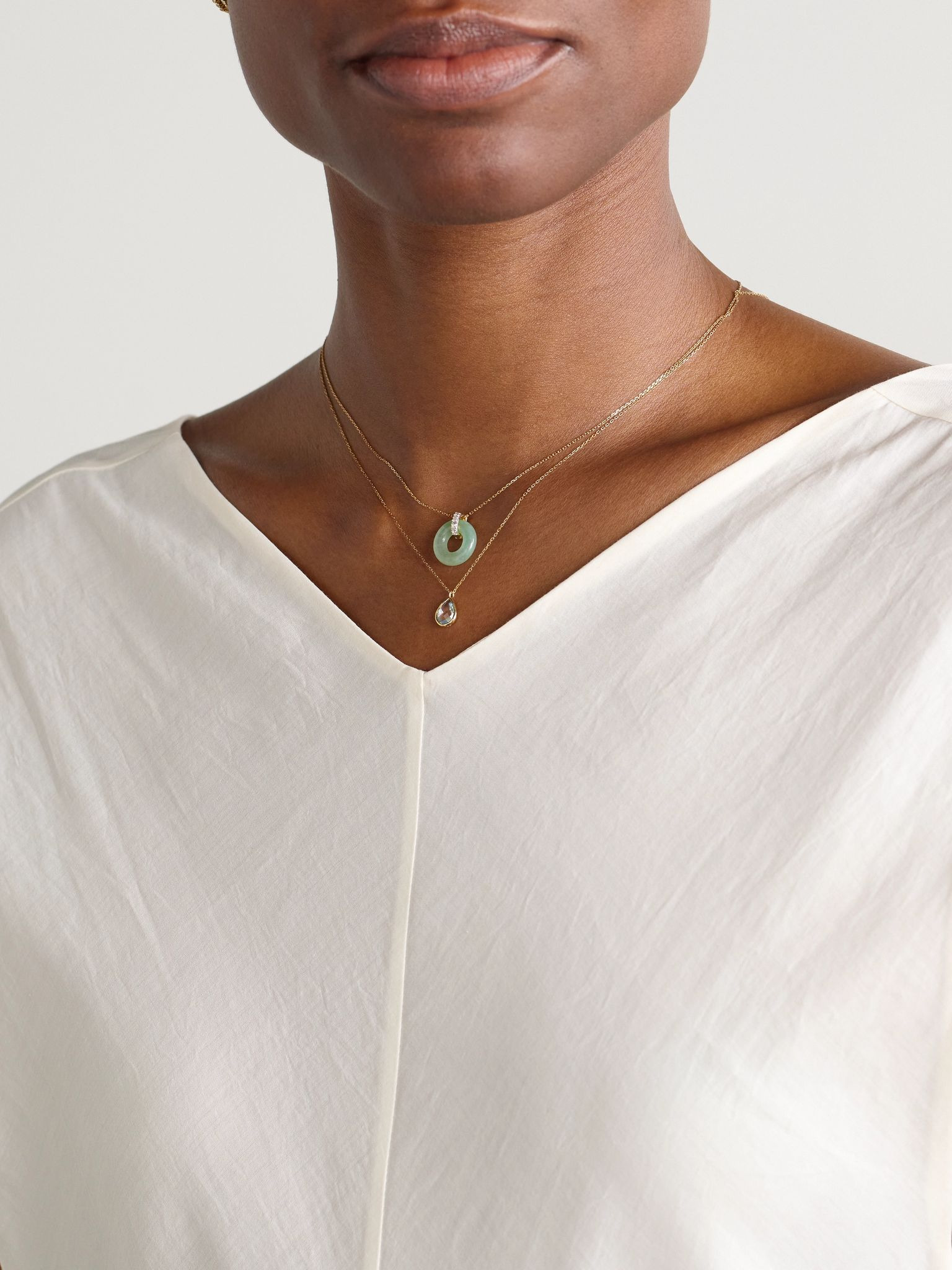 14-karat gold topaz necklace Gold - 5