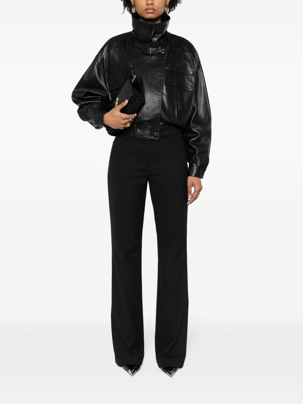 SAINT LAURENT zip-up leather jacket | farfetch | REVERSIBLE