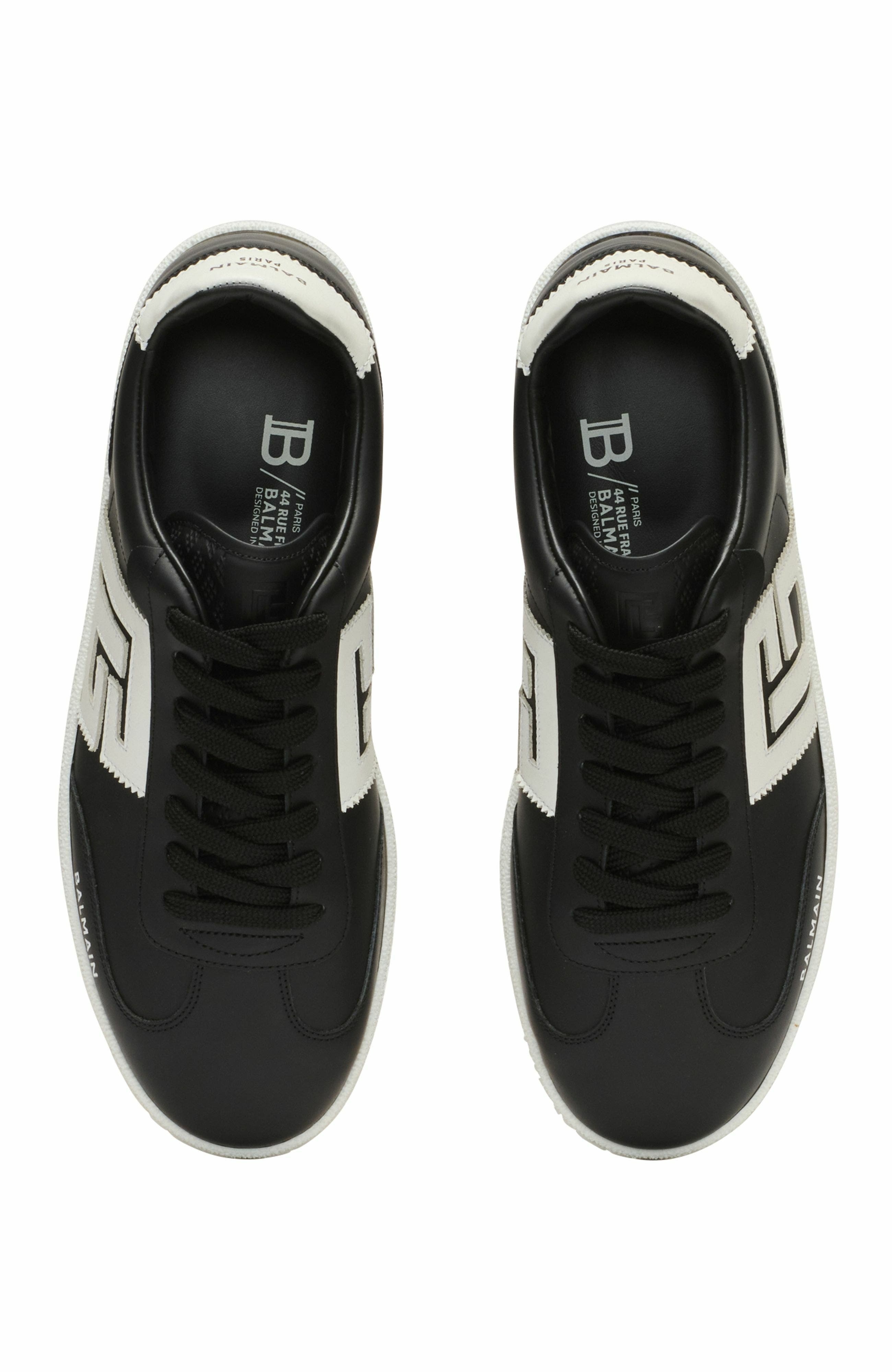 Calfskin Balmain Swan trainers in Black at Nordstrom - 5