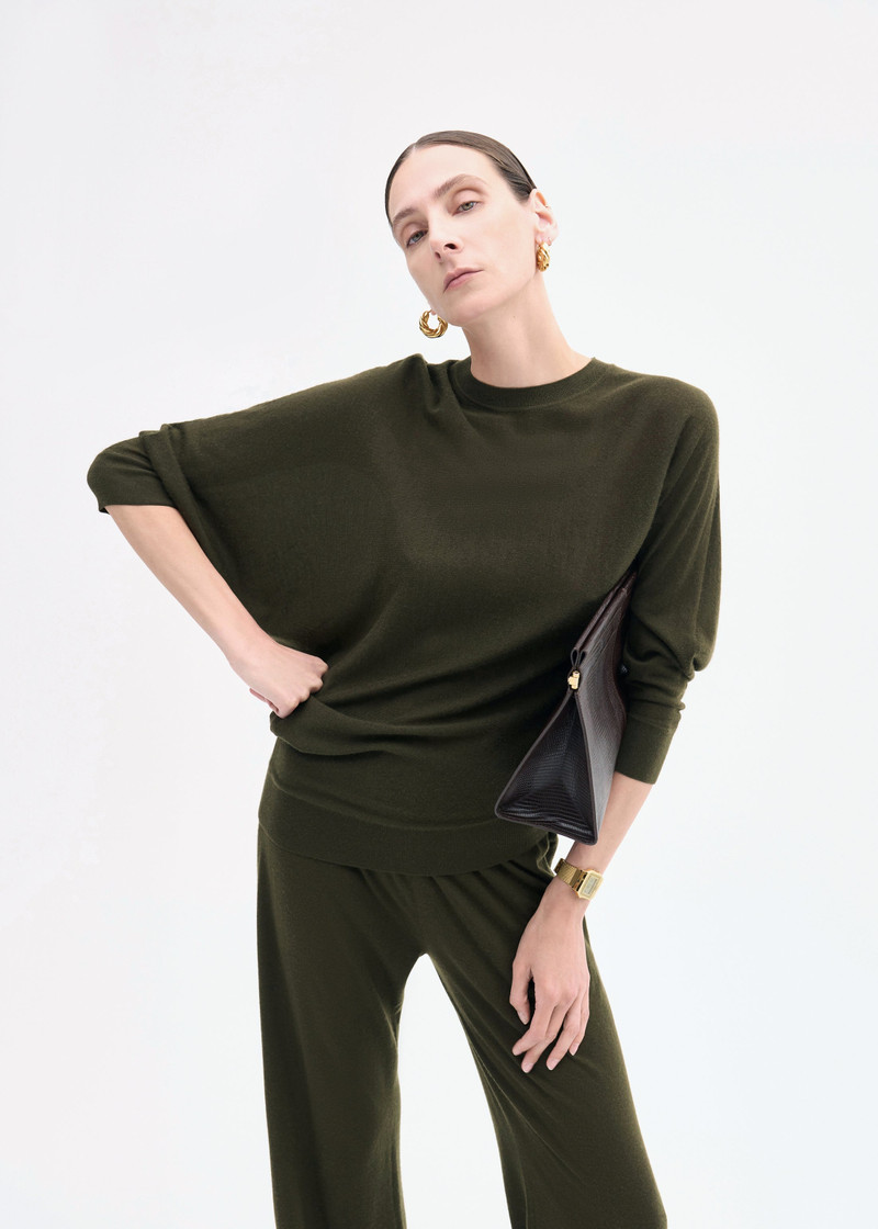 CO Draped Knit Top in Fine Cashmere outlook