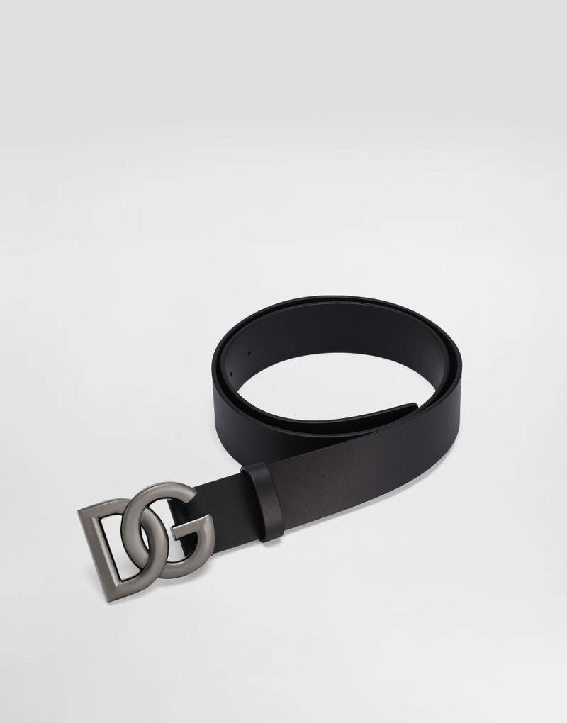 Dolce & Gabbana Lux leather belt with crossover DG logo buckle outlook