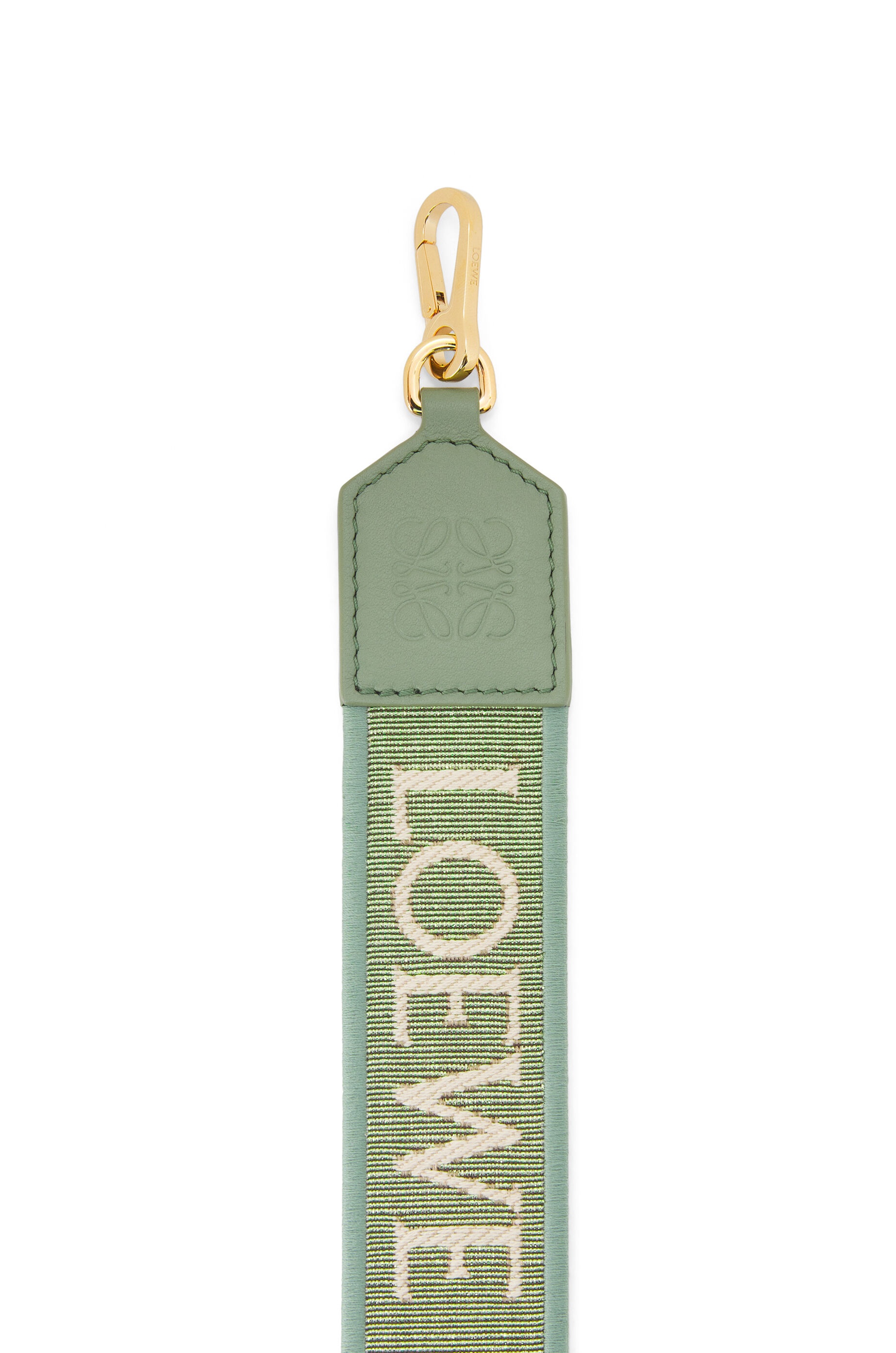 Anagram strap in lurex jacquard and calfskin - 2