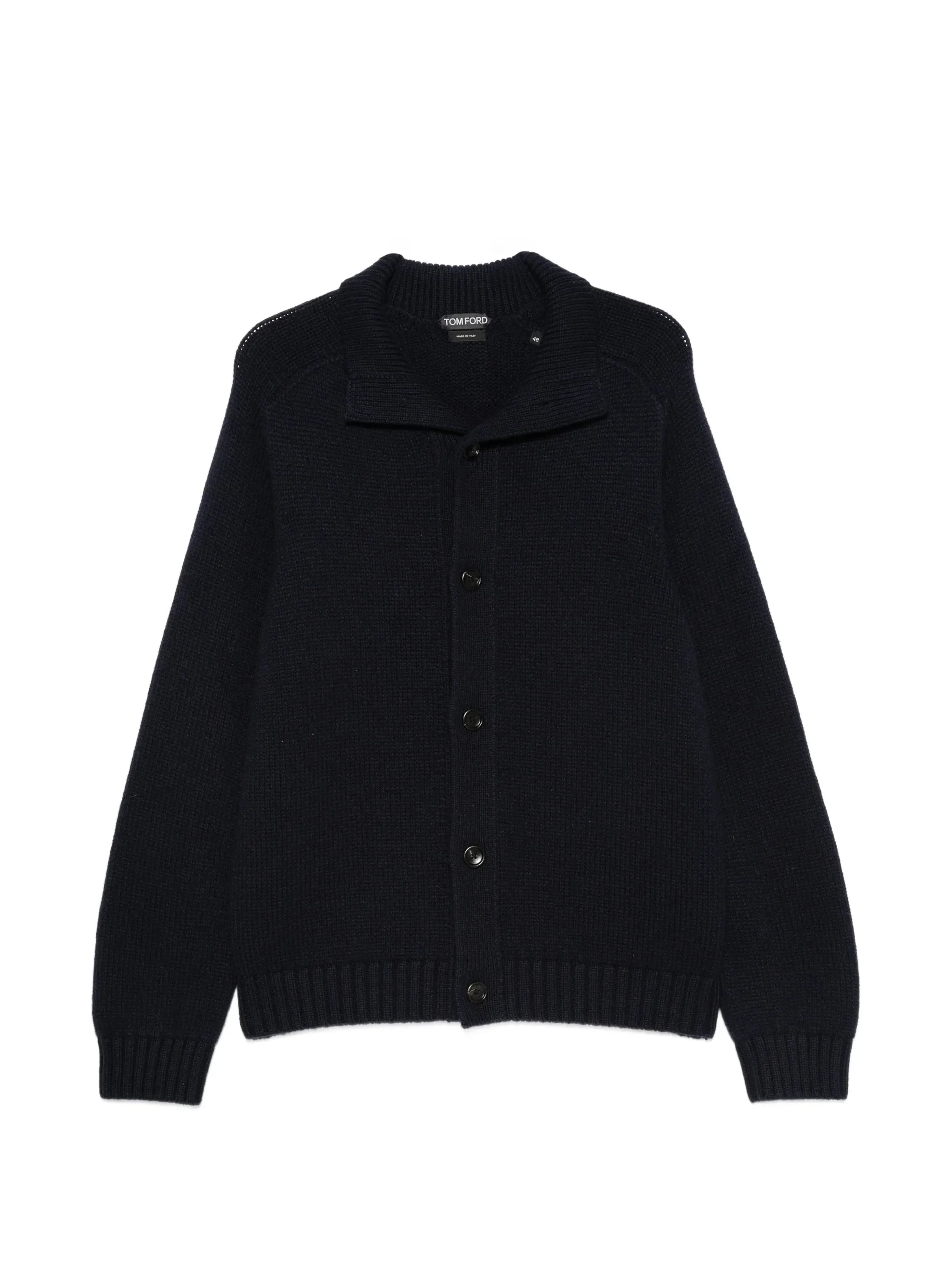 Tom Ford Ribbed-knit Shawl-collar Cardigan - 1