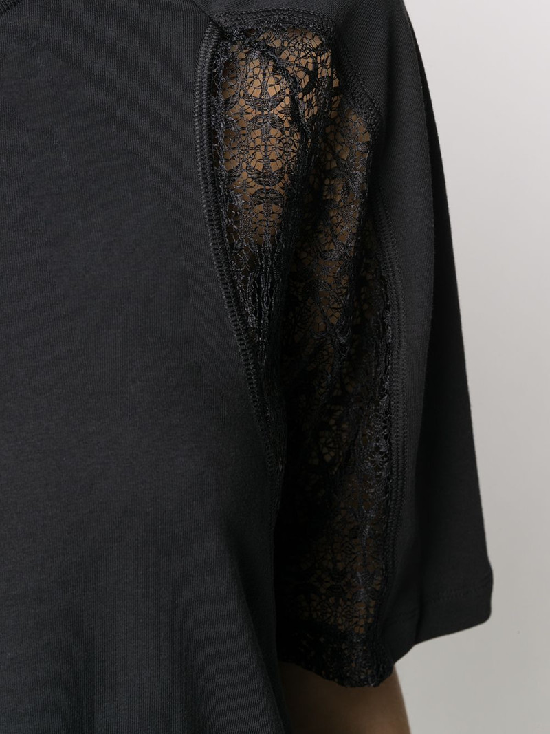 lace insert T-shirt dress 5