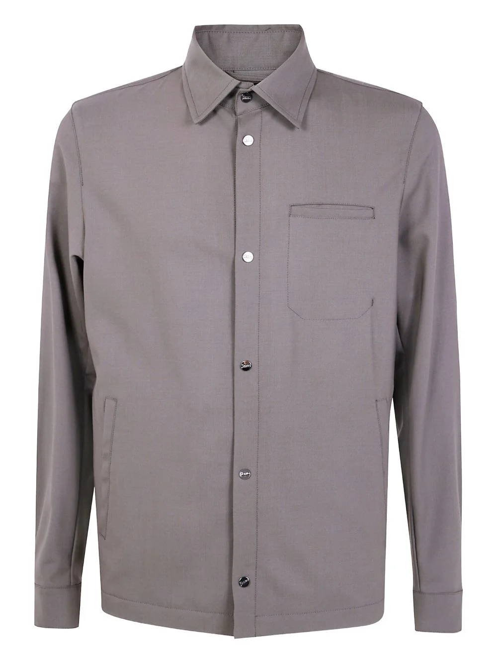 button-fastening shirt jacket - 1