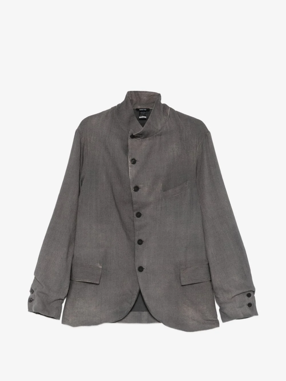 button-up funnel-neck blazer - 1