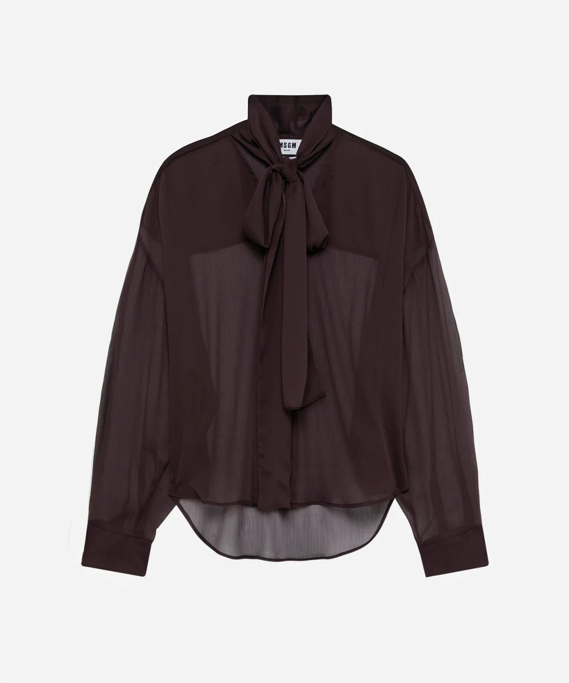 Crepon shirt with scarf - 1