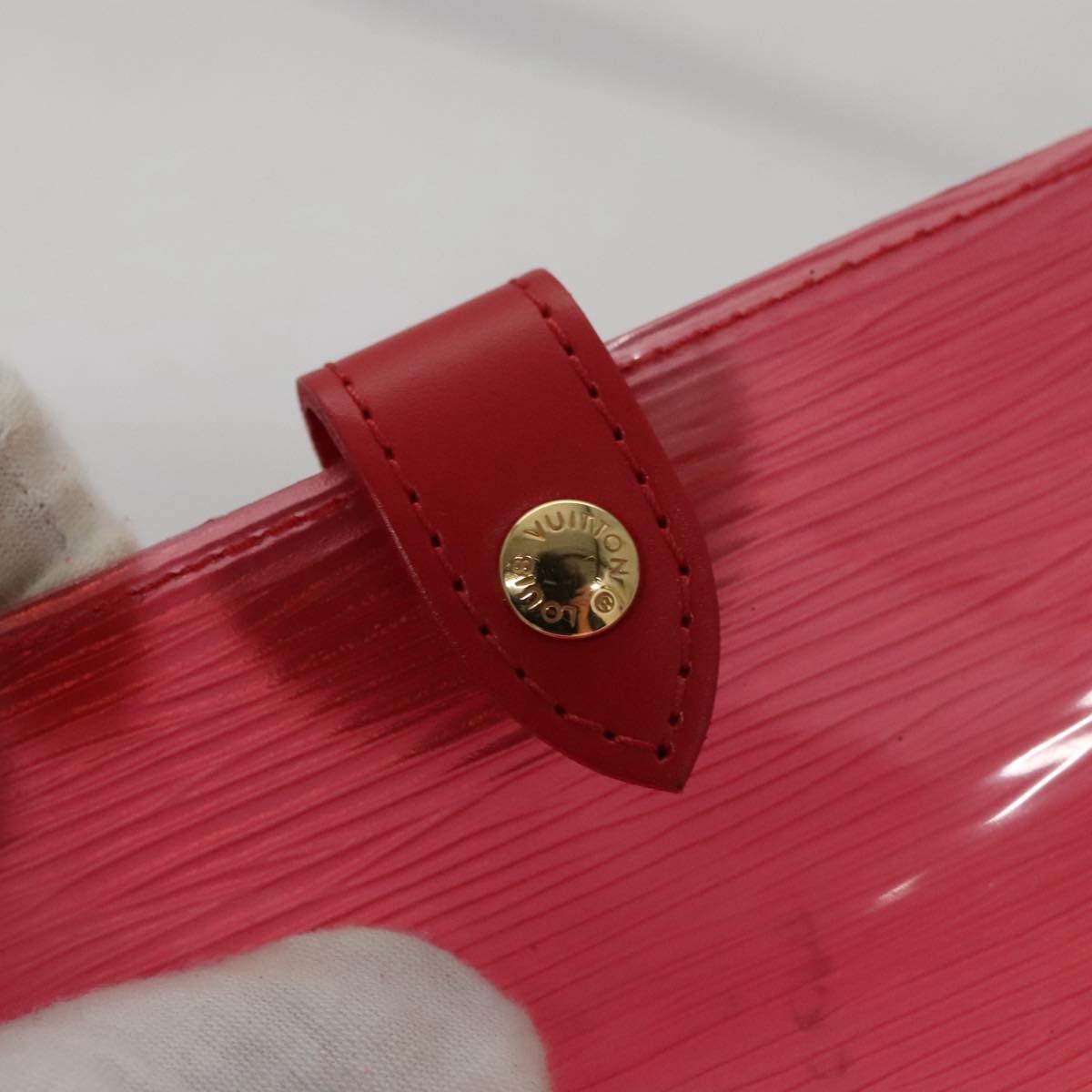 LOUIS VUITTON Epi Plage Via Hand Bag Vinyl Red Grenadine M92152 - 14