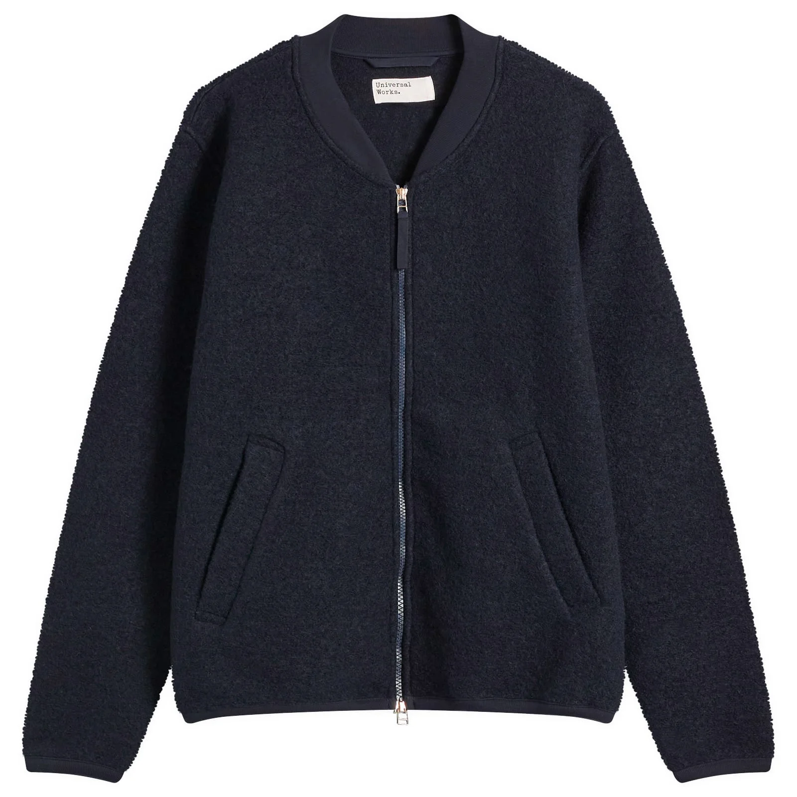 Universal Works Wool Fleece Zip Bomber - 1