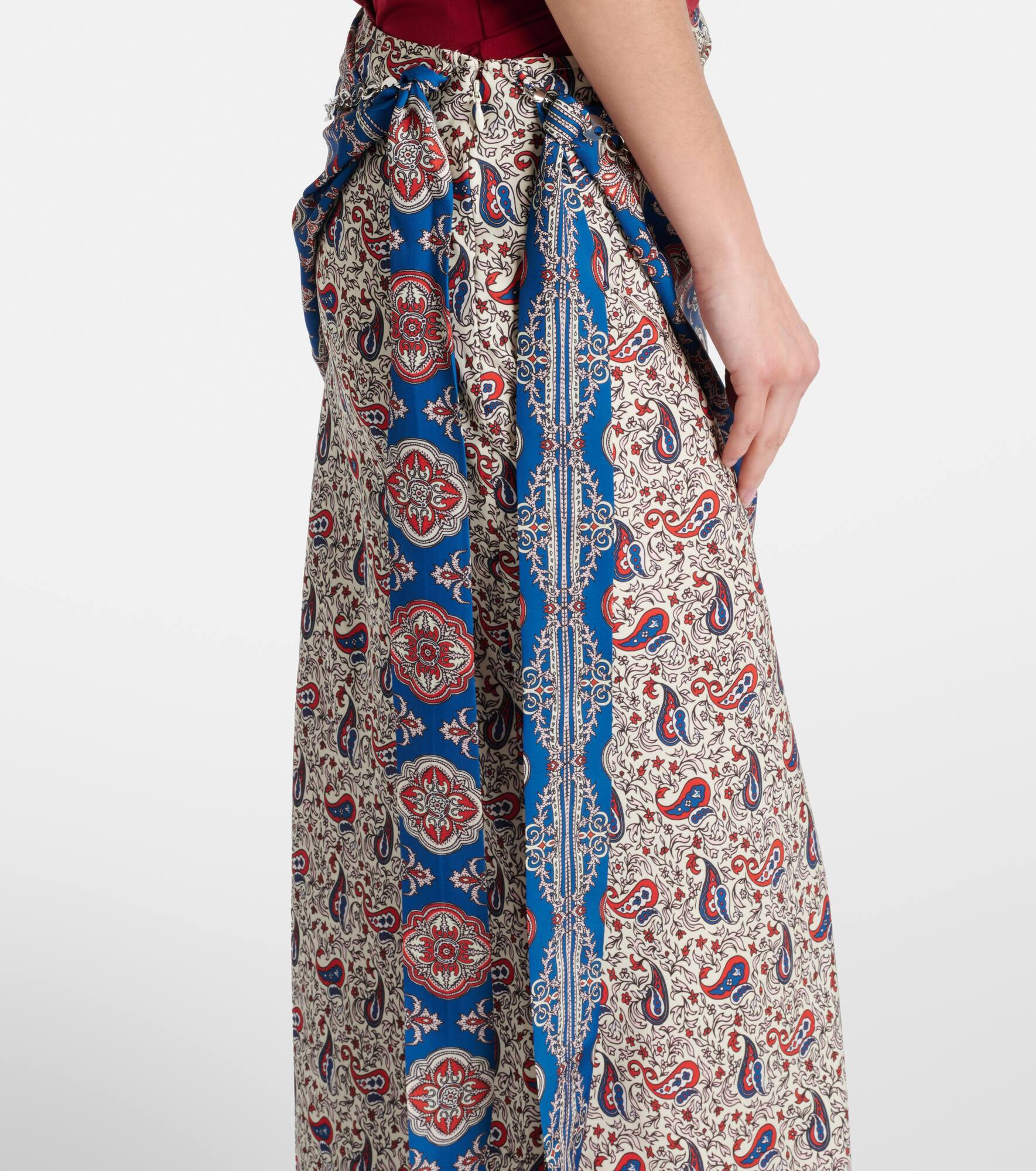 Paisley satin maxi skirt - 5