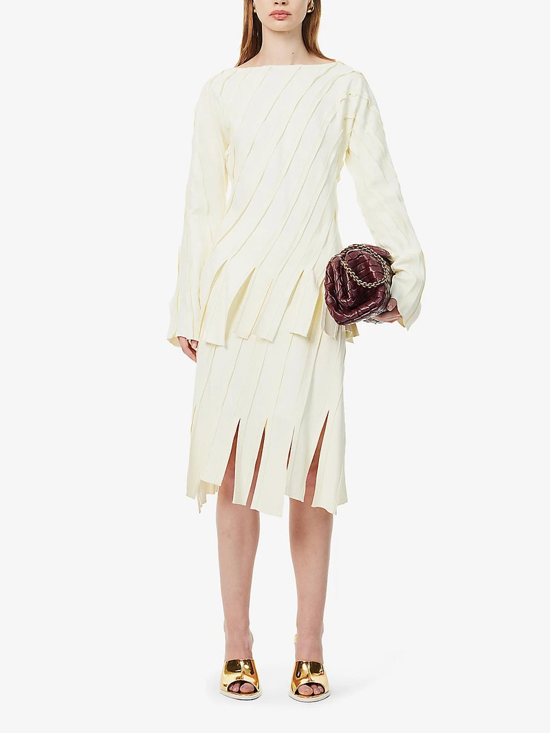 Bottega Veneta Diagonal-panel regular-fit stretch-woven top outlook