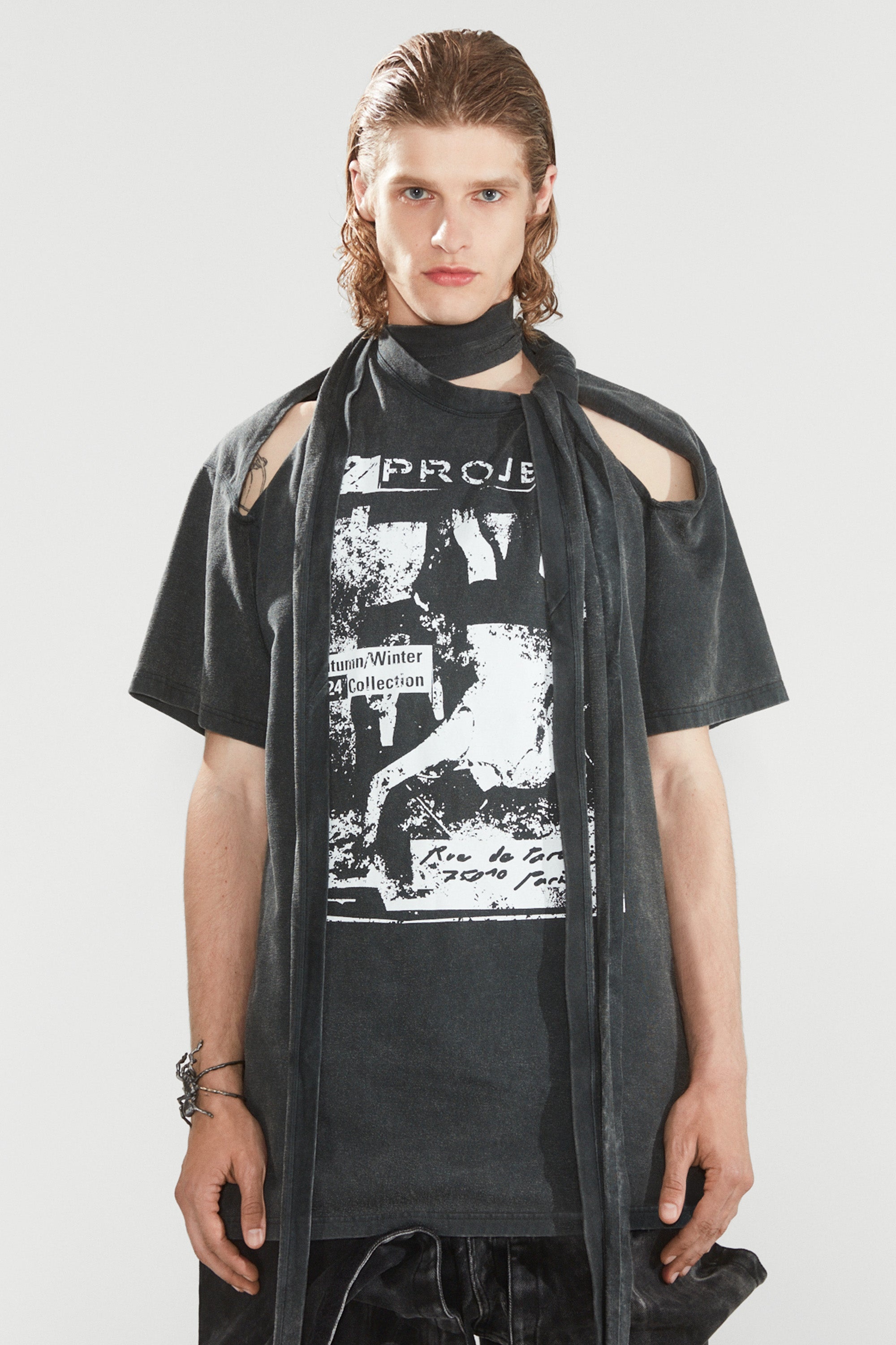 Multiscarf Rock Band Print Dress - 3