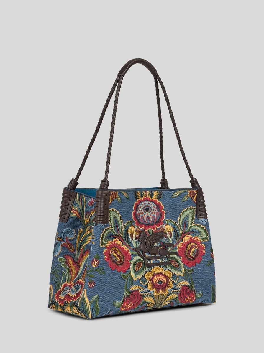 SMALL FLORAL JACQUARD LIBRA TOTE BAG - 5