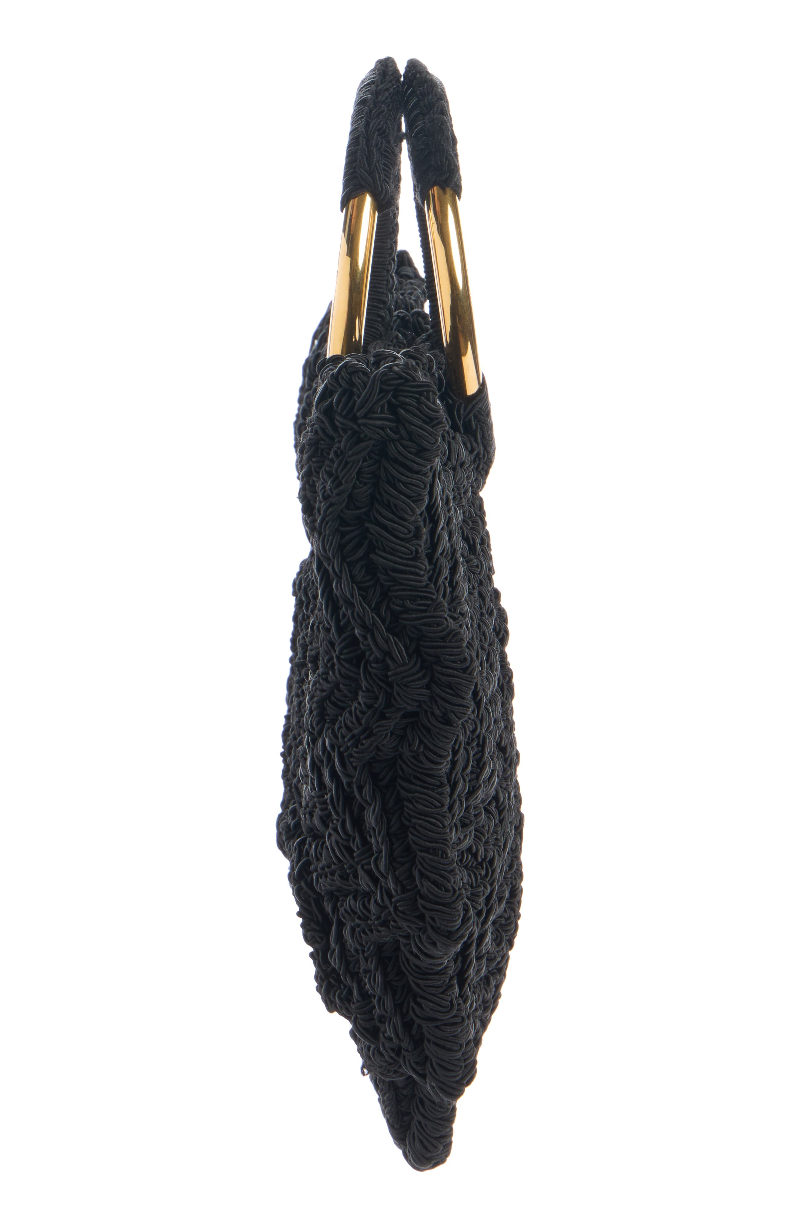 Chloé Small Bracelet Paravent Crochet Top Handle Bag in Black at Nordstrom - 4