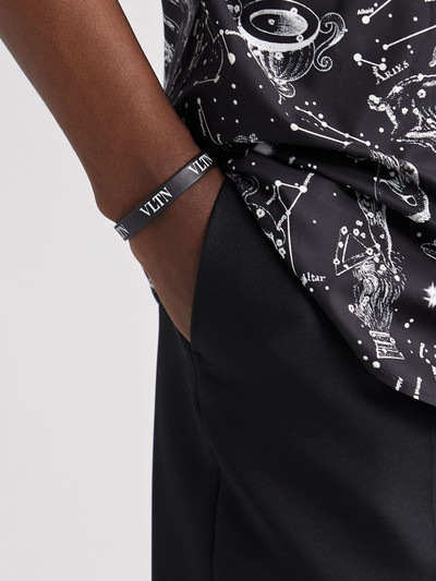 Valentino Valentino Garavani Logo-Print Leather Bracelet outlook