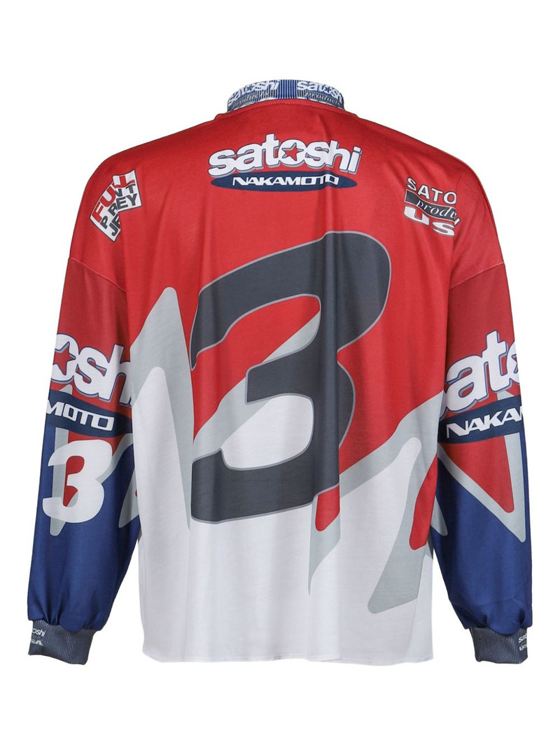 SATOSHI NAKAMOTO graphic-print jersey T-shirt outlook