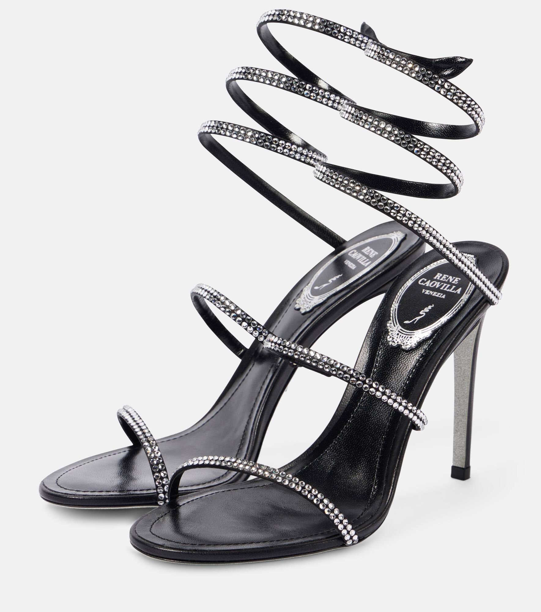 Cleo 105 embellished satin sandals - 4