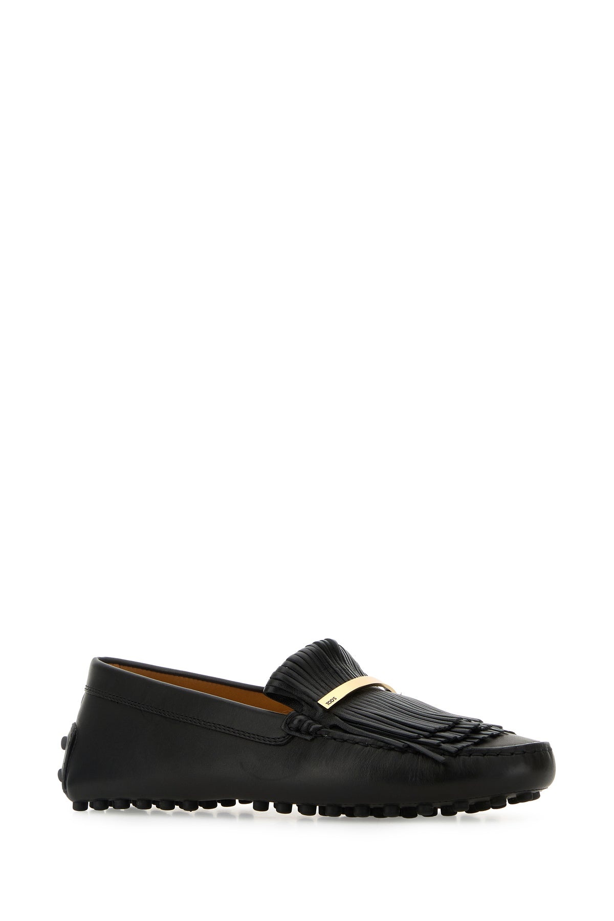 Black leather loafers - 2