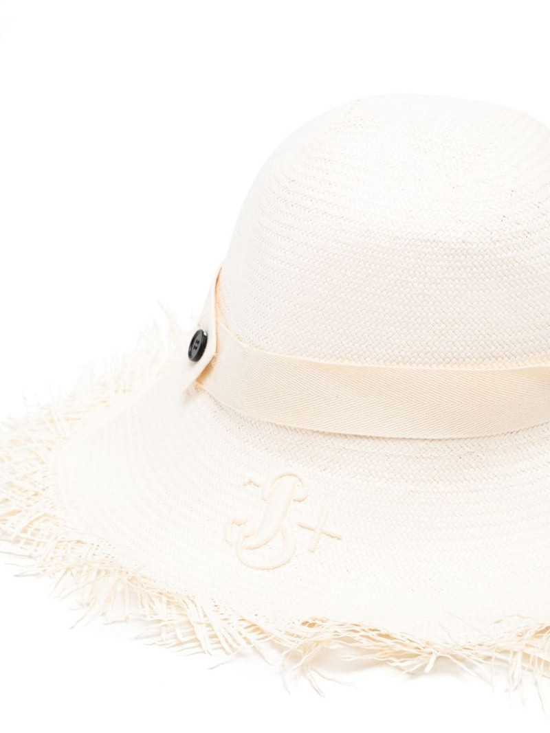 Jil Sander fringe-trimmed paper hat outlook