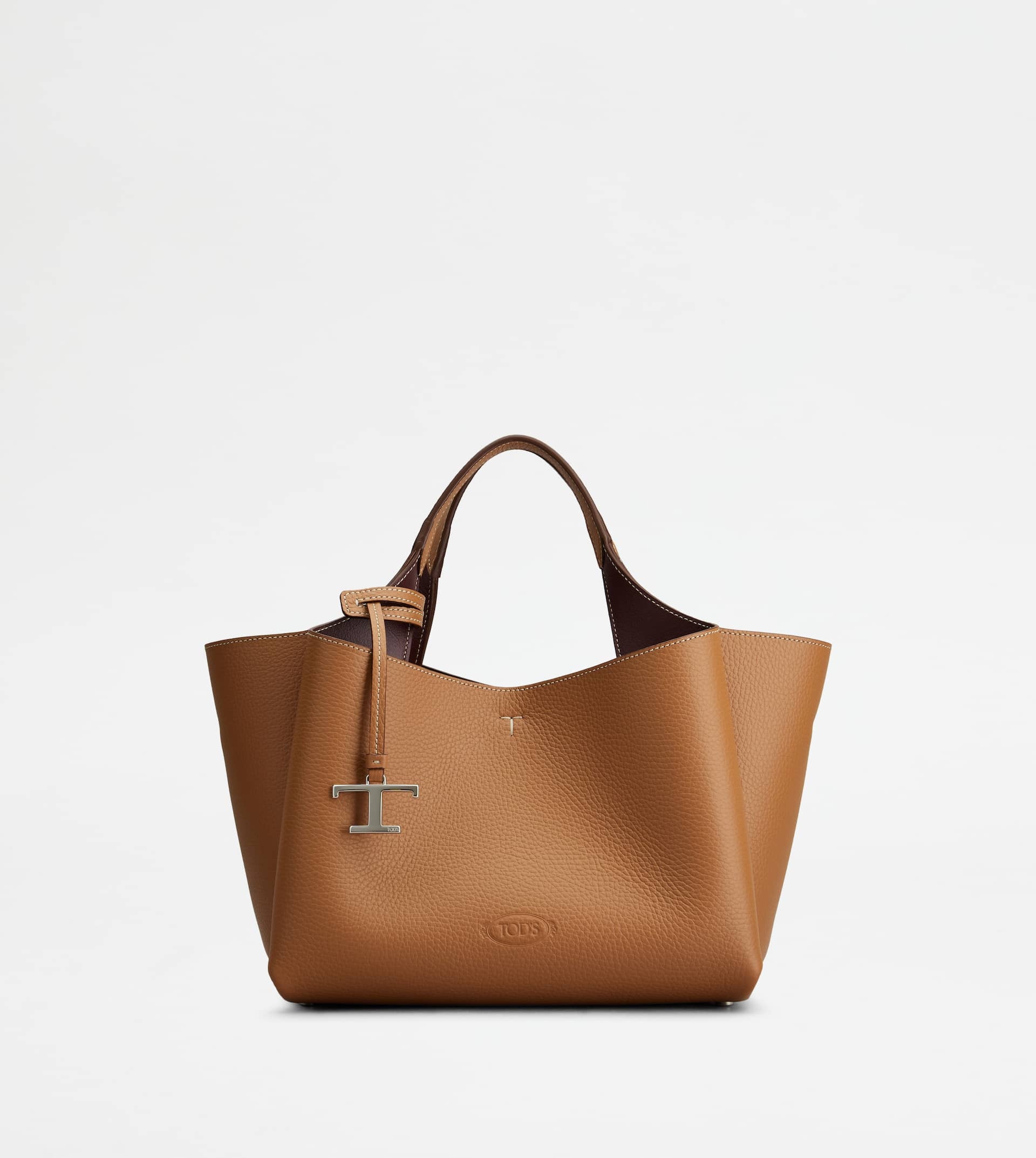 BAG IN LEATHER MINI - BROWN - 1