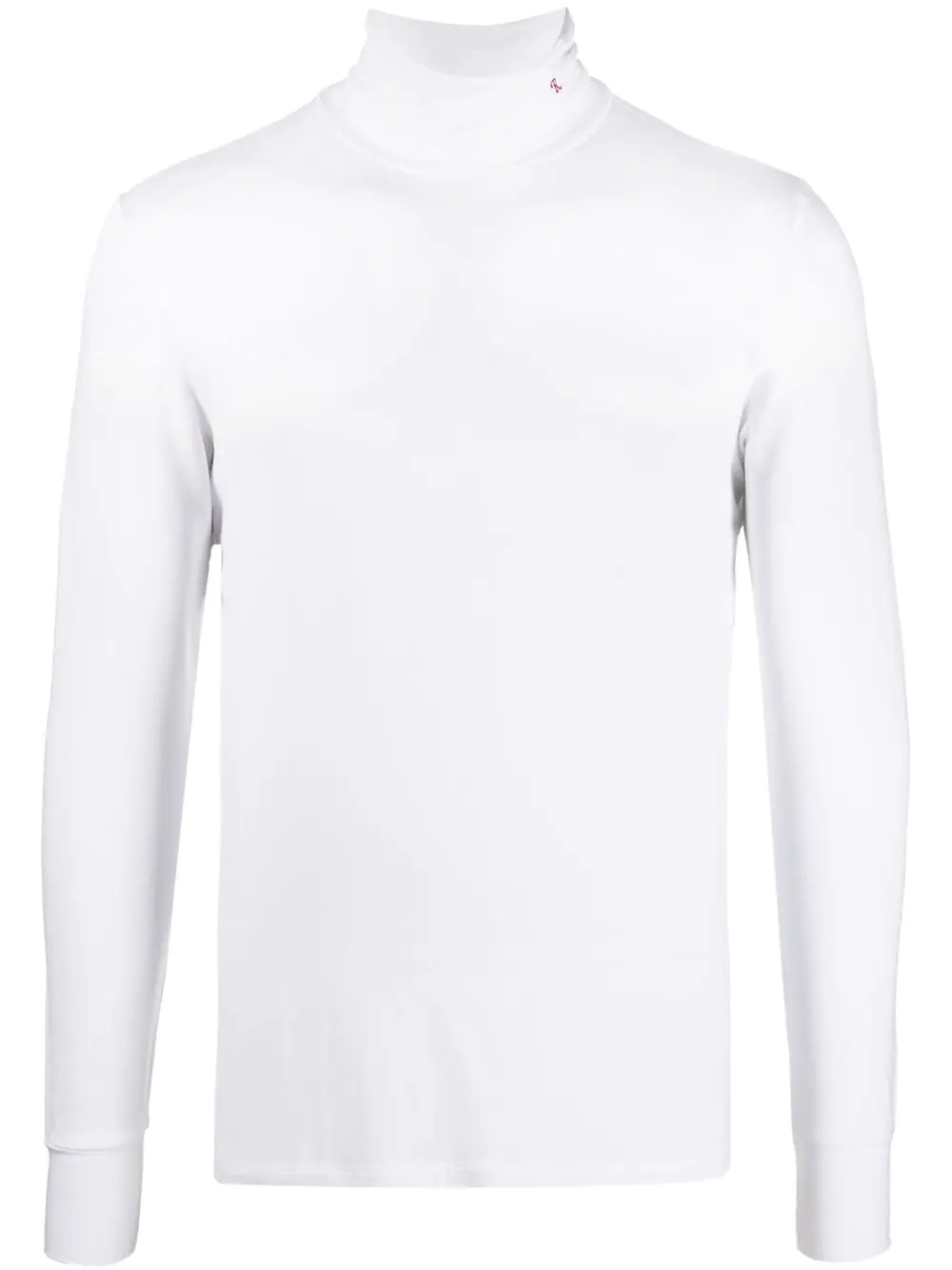 embroidered-logo roll-neck top - 1