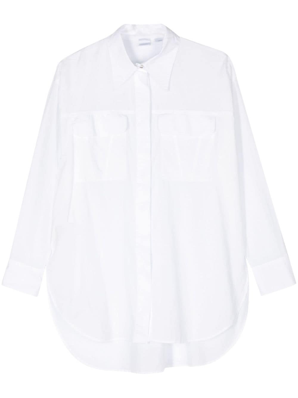 embroidered-logo cotton shirt - 1