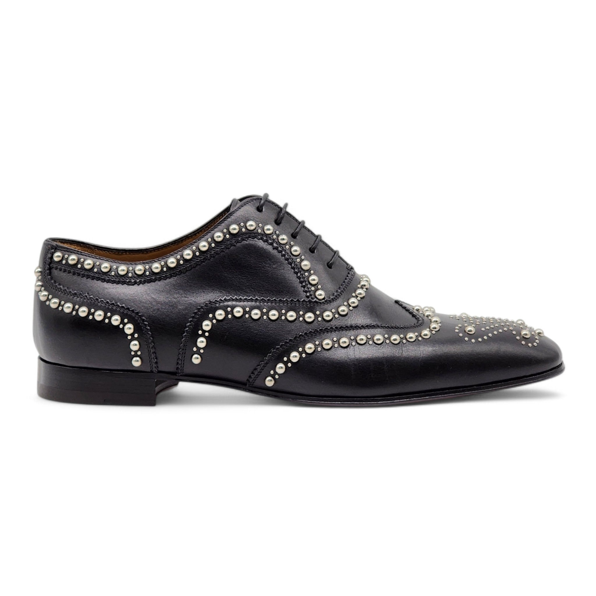 Christian Louboutin Charlie Clou Studded Oxford Shoes - Leather - Black - 42 - 2