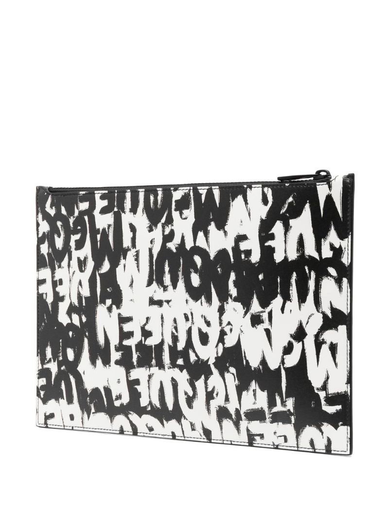 Graffiti all-over print clutch - 3