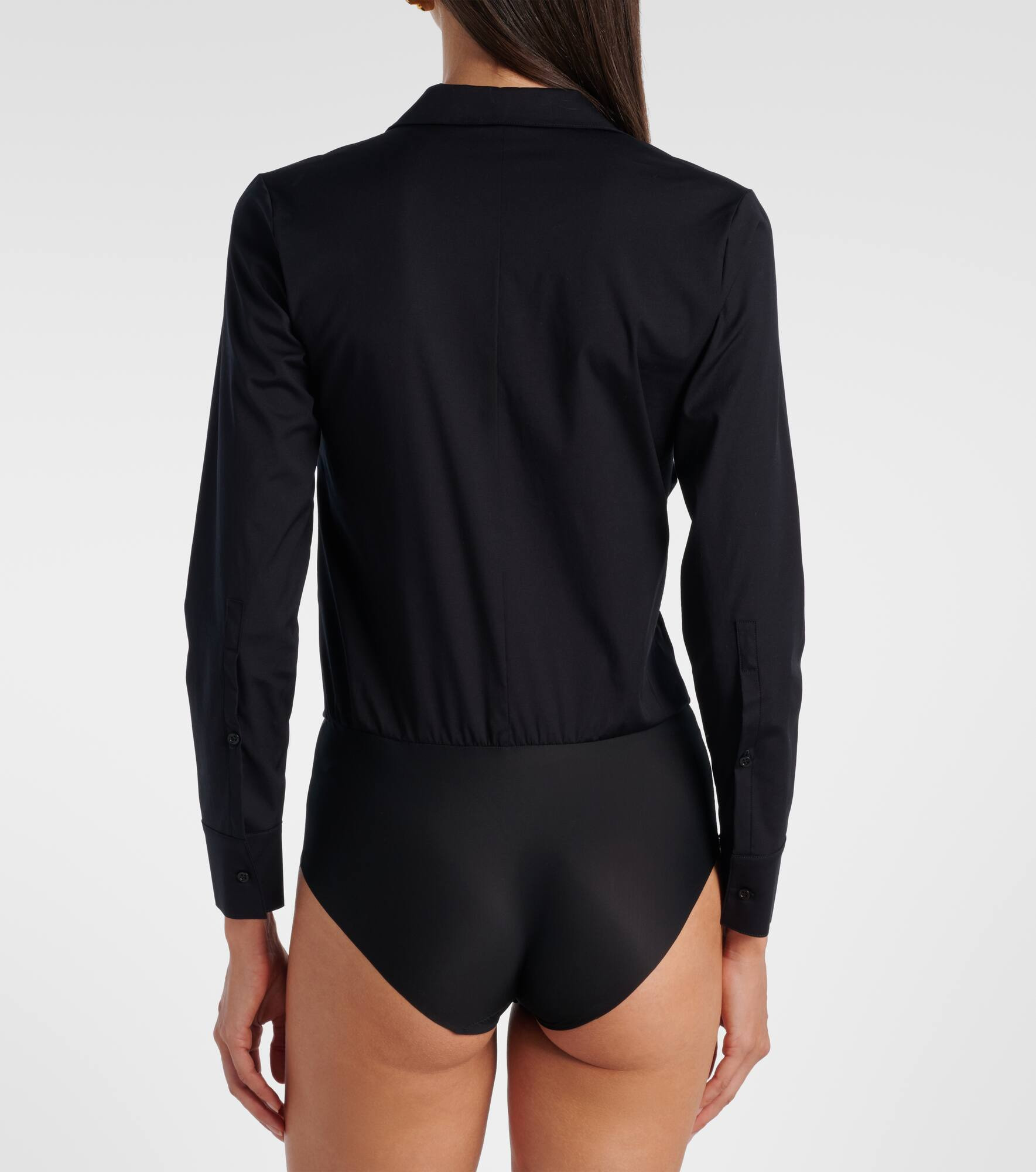 Cotton-blend poplin bodysuit - 5