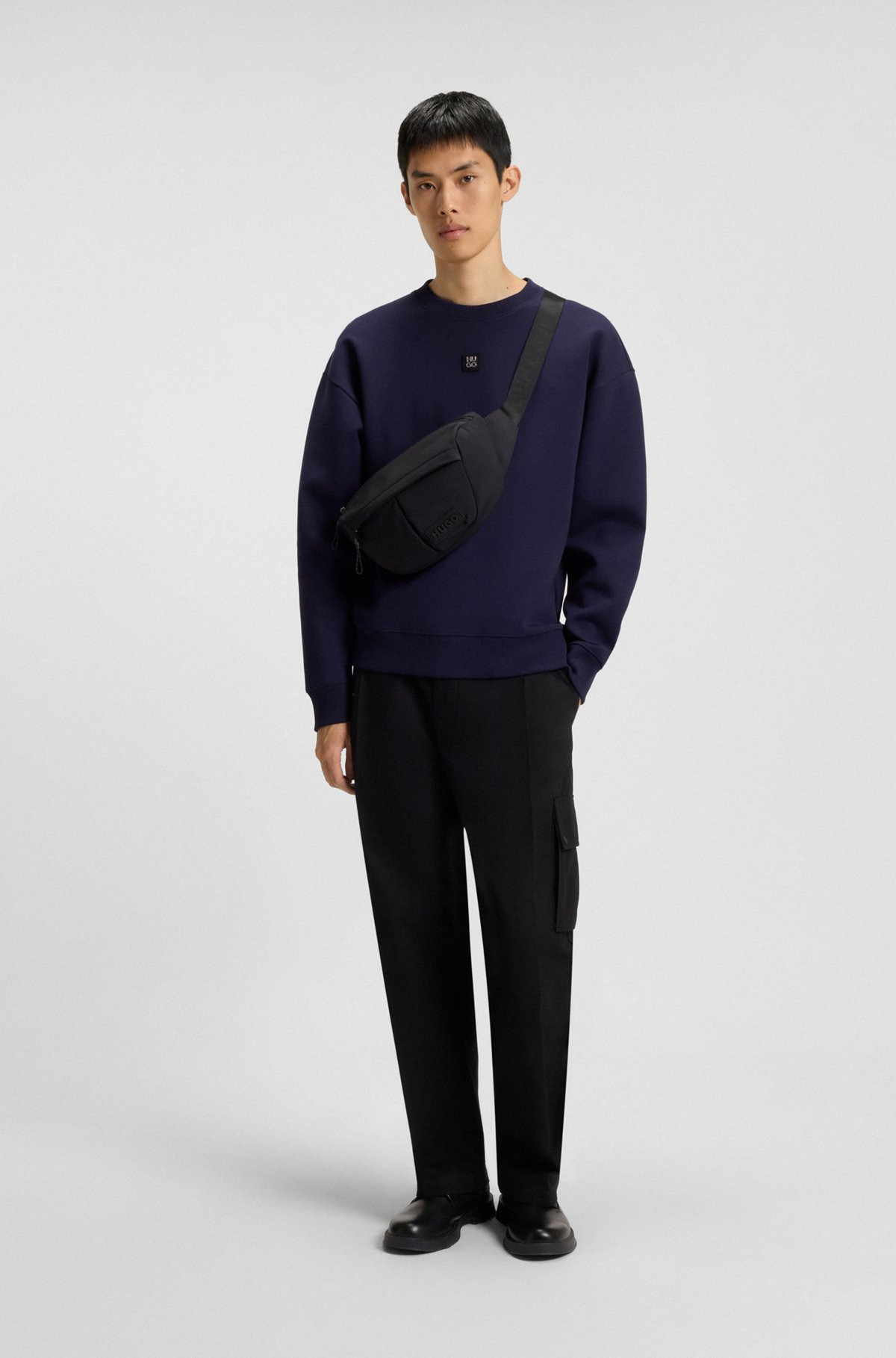 SWEATSHIRT WITH STACKED-LOGO BADGE - 4