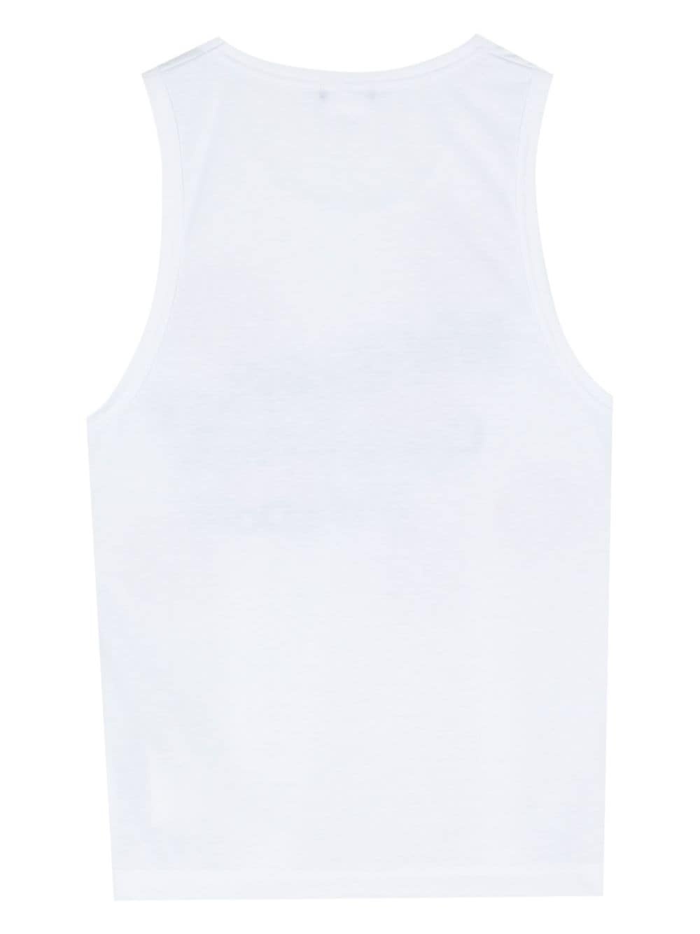 Lips-print scoop-neck tank top - 2