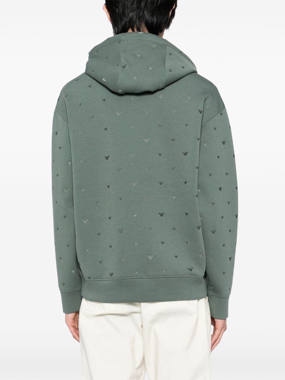 embroidered-logo hoodie - 4