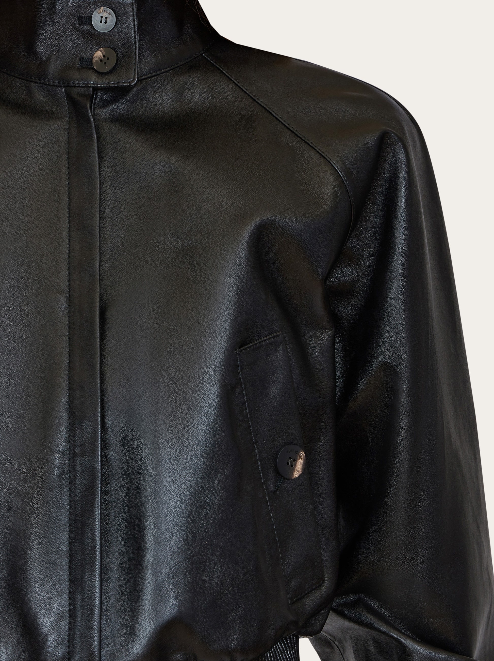 Cropped nappa bomber - 4