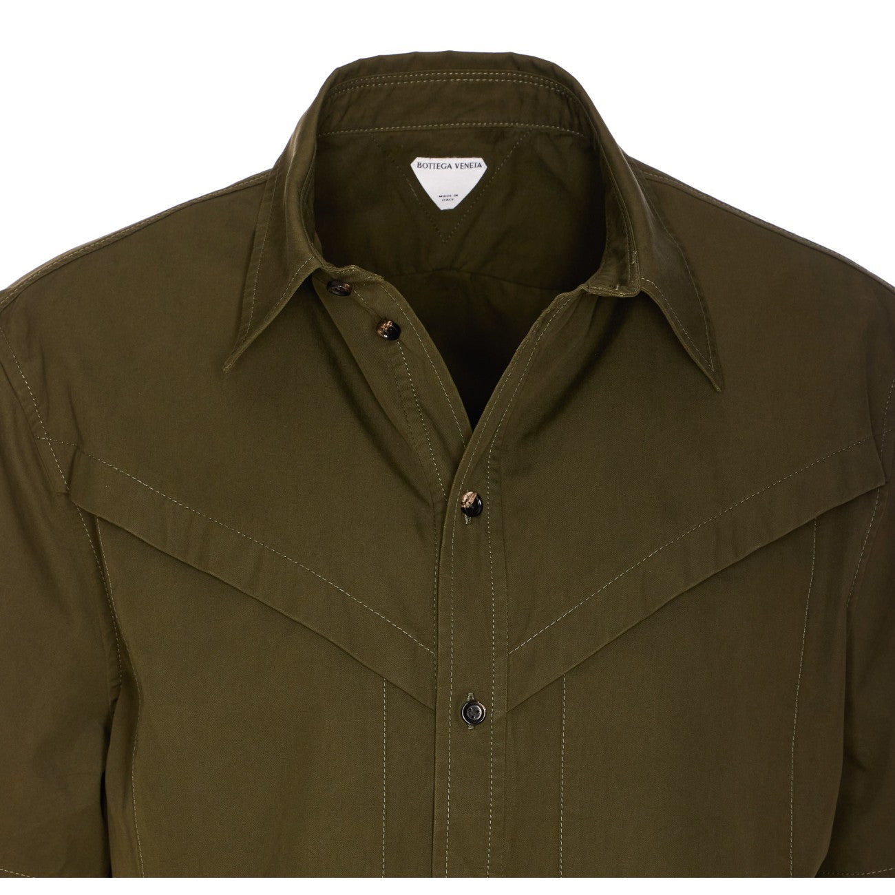 Bottega Veneta Men Cotton Twill Shirt - 4