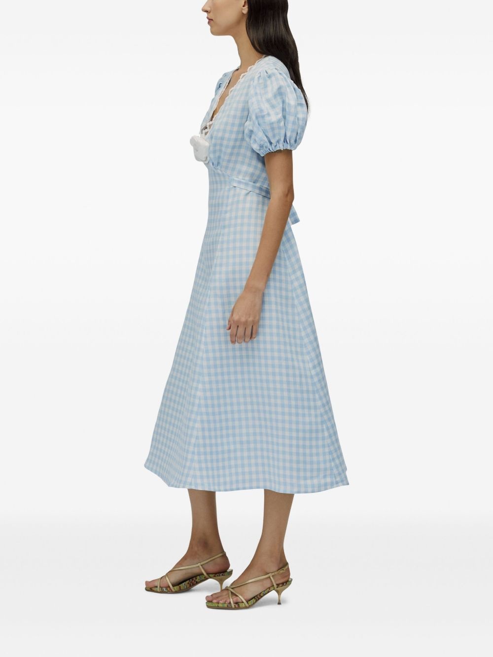checked midi dress - 2