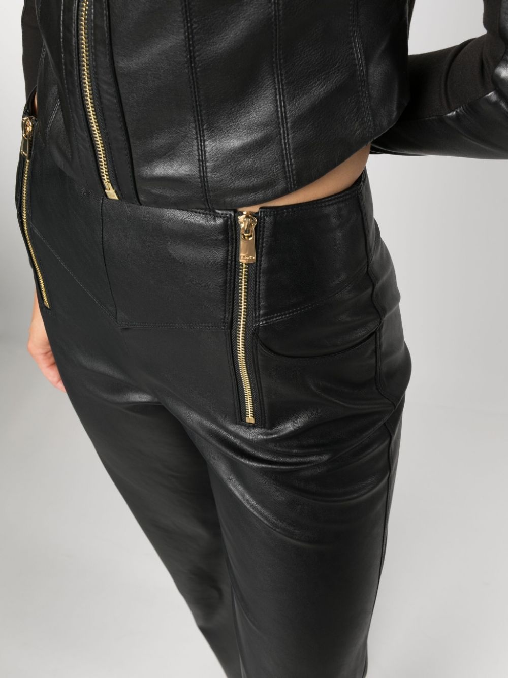 faux-leather flared trouser - 5