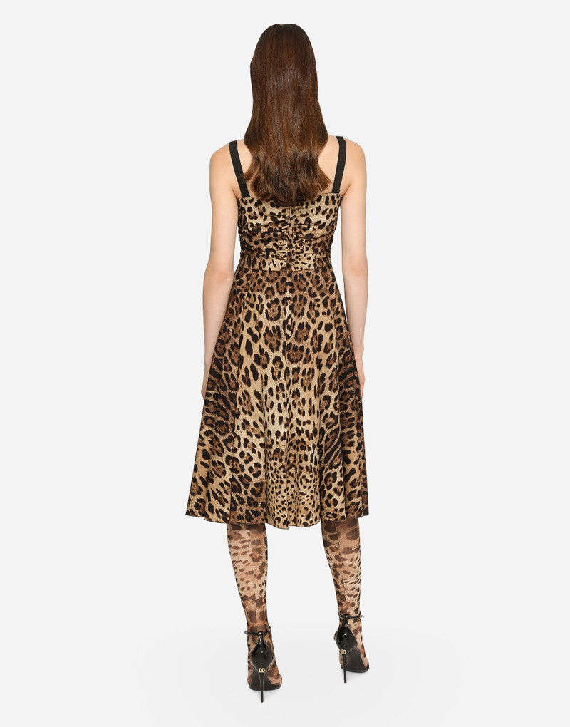Leopard-print cady wrap dress 3