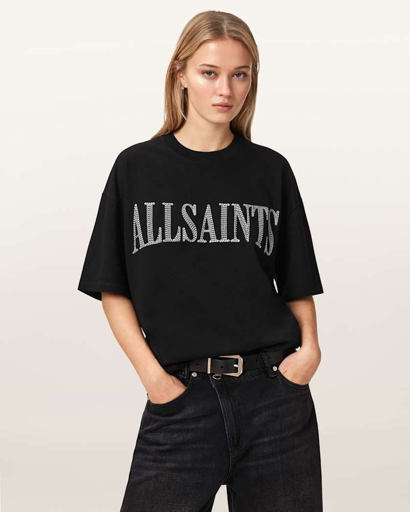 ALLSAINTS DASH ETTA OVERSIZED EMBROIDERED T-SHIRT outlook